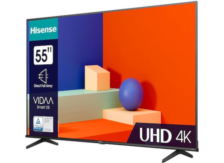 Smart Τηλεόραση, 55" ,4K UHD ,LED, 55A6K. HDR , Hisense Smart Τηλεόραση, 55" ,4K UHD ,LED, 55A6K. HDR , Hisense