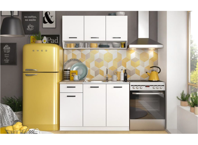 Σύνθεση Κουζίνας Aretha, Λευκή, All4home