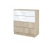 Συρταριέρα με 4 συρτάρια, Σόνομα Λευκό, 1213003, 43,5x91x80, Genomax