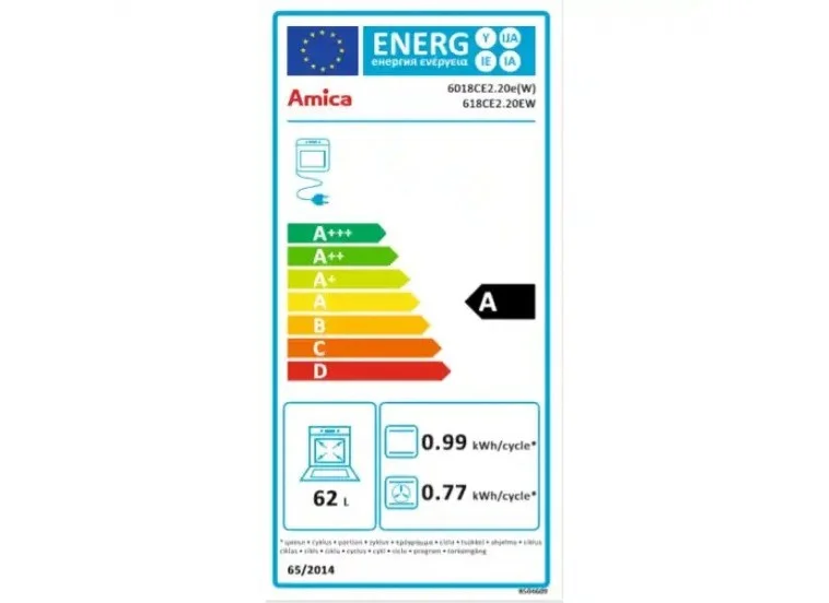 Ηλεκτρική κουζίνα 62lt. A, 85x60x60 εκ., 6018CE2.20EW, Amica Ηλεκτρική κουζίνα 62lt. A, 85x60x60 εκ., 6018CE2.20EW, Amica