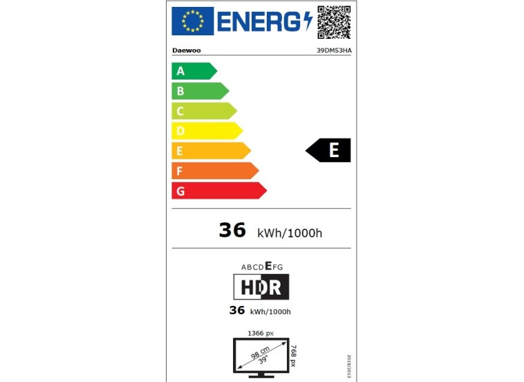 Τηλεόραση 1366x768 HD Ready, 39', 99 εκ., LED , Smart TV, 39DM53HA, Daewoo Τηλεόραση 1366x768 HD Ready, 39', 99 εκ., LED , Smart TV, 39DM53HA, Daewoo