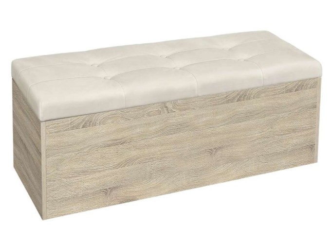 Σκαμπό αποθηκευτικό, Giga Σόνομα/Λευκό , 120/40/45 εκ., Genomax