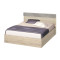 Κρεβάτι ξύλινο μονό High Σονόμα/Γκρι γυαλιστερό, 82/190, 194/90/86 εκ., Genomax