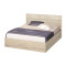 Κρεβάτι ξύλινο μονό High Σόνομα/Κρεμ γυαλιστερό, 90/200, 204/90/94 εκ., Genomax