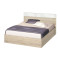 Κρεβάτι ξύλινο μονό Rosel High Σονόμα/Λευκό γυαλιστερό με ΔΩΡΟ ορθοπεδικό στρώμα, 90/200, 204/90/94 εκ., Genomax