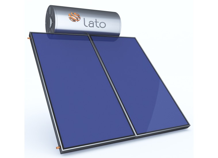 Ηλιακός θερμοσίφωνας 300 LT/4 m² glass διπλής ενέργειας, Lato Ηλιακός θερμοσίφωνας 300 LT/4 m² glass διπλής ενέργειας, Lato