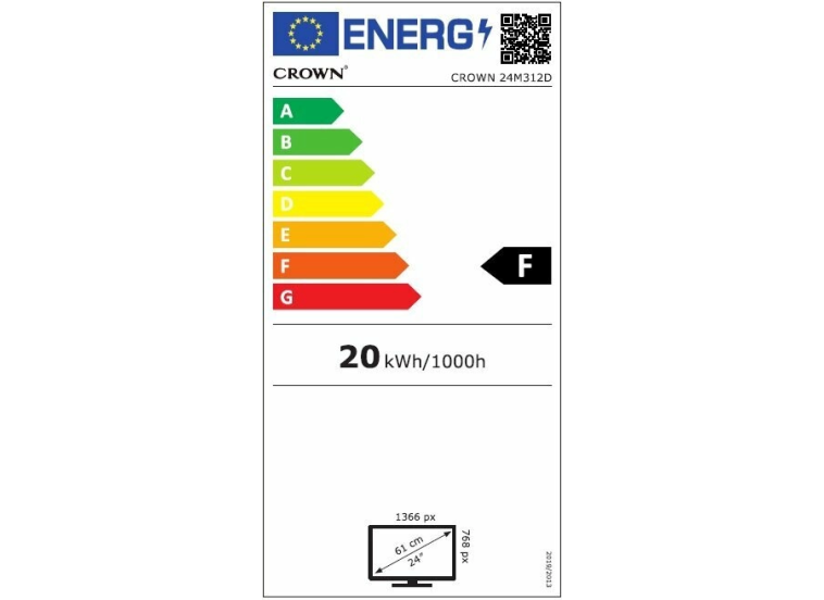 Τηλεόραση, 24" HD Ready LED 24M312D, Crown Τηλεόραση, 24" HD Ready LED 24M312D, Crown