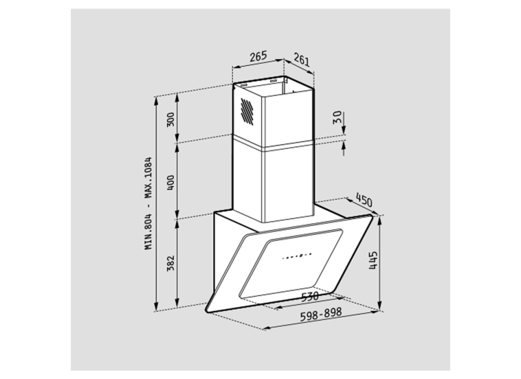 Απορροφητήρας Pyramis Fiero Καμινάδα 90cm Μαύρος 065023001 Απορροφητήρας Pyramis Fiero Καμινάδα 90cm Μαύρος 065023001