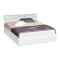 Κρεβάτι ξύλινο μονό AVA 90/200, Λευκό με crystal, 204/68/94 εκ., Genomax