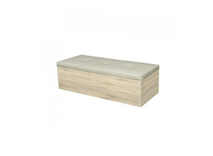 Σκαμπό με αποθηκευτικό χώρο, Praktik, Σόνομα/Μπεζ 99x33x36 εκ., Genomax