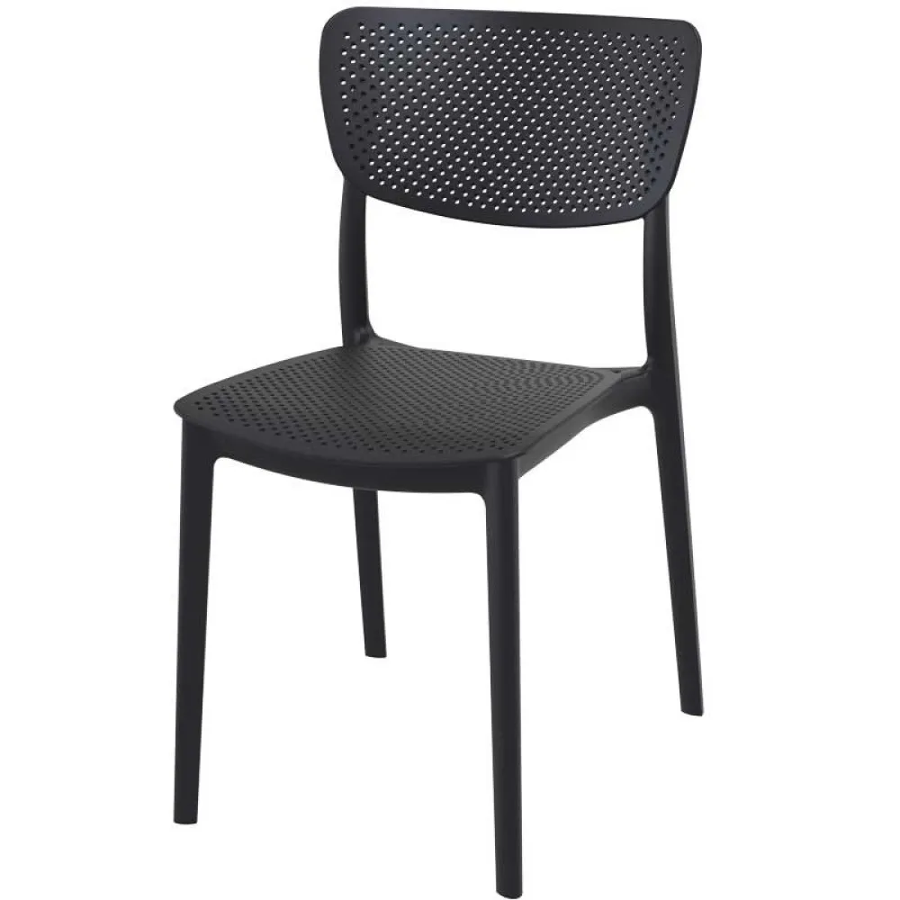 Καρέκλα Lucy, Μαύρο 39,5x44 cm., Genomax