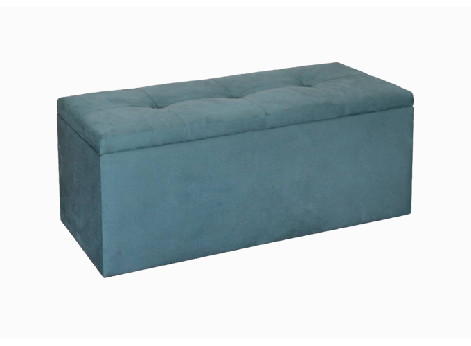 Σκαμπό αποθηκευτικό, TEXTIL, μπλε, 99/33/36 εκ., Genomax