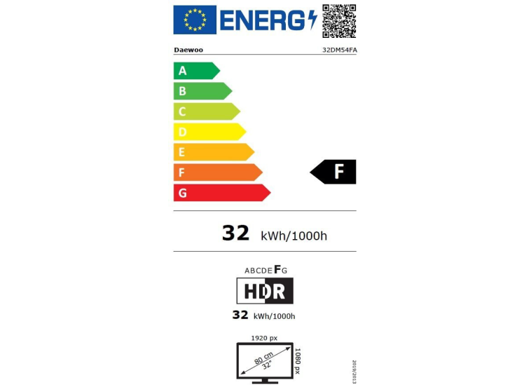 Τηλεόραση 32″ Full HD LED 32DM54FA/2, Daewoo Τηλεόραση 32″ Full HD LED 32DM54FA/2, Daewoo