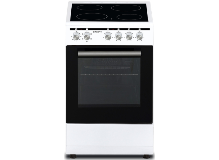 Ηλεκτρική κουζίνα με κεραμικές εστίες, CSCC565W, Crown | All4home Ηλεκτρική κουζίνα με κεραμικές εστίες, CSCC565W, Crown