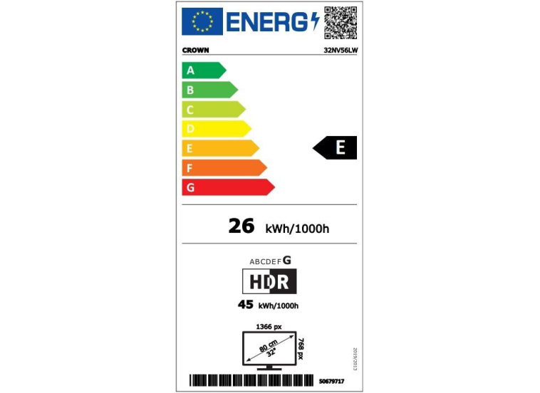 Τηλεόραση 32" HD Ready Smart (2022) LED 32NV56LW, Crown Τηλεόραση 32" HD Ready Smart (2022) LED 32NV56LW, Crown