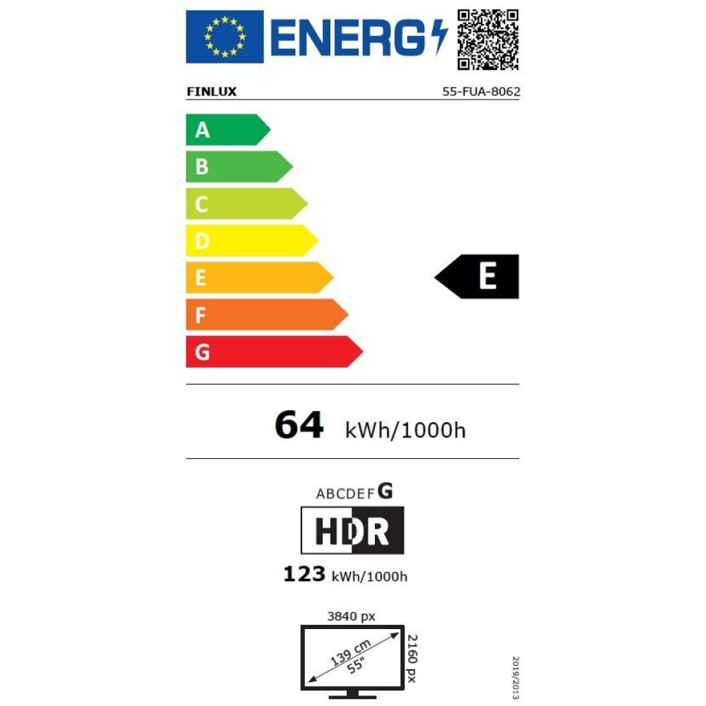 Τηλεόραση 55" Smart 4K UHD LED (2021) 55-FUA-8062, Finlux