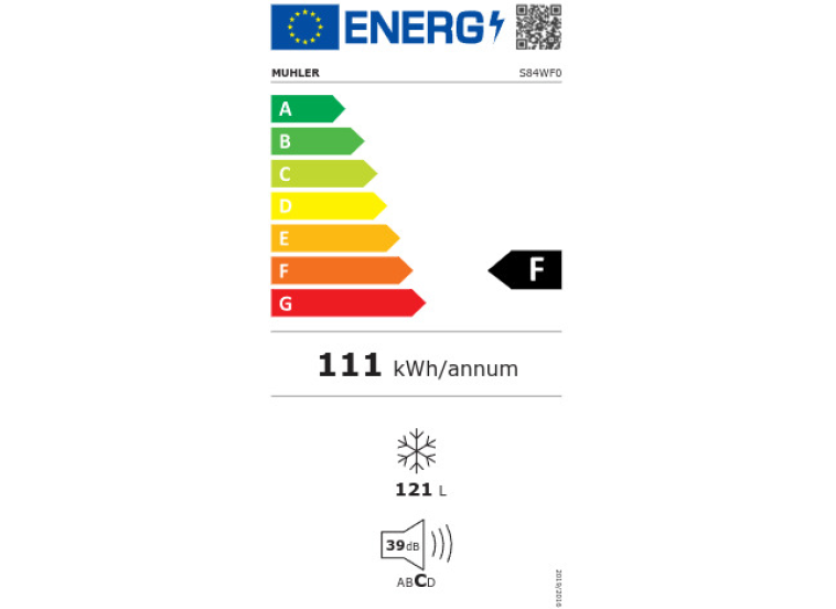 Ψυγείo μονόπορτο 121 lt., 84/50/56 εκ., S84WF0, Muhler Ψυγείo μονόπορτο 121 lt., 84/50/56 εκ., S84WF0, Muhler
