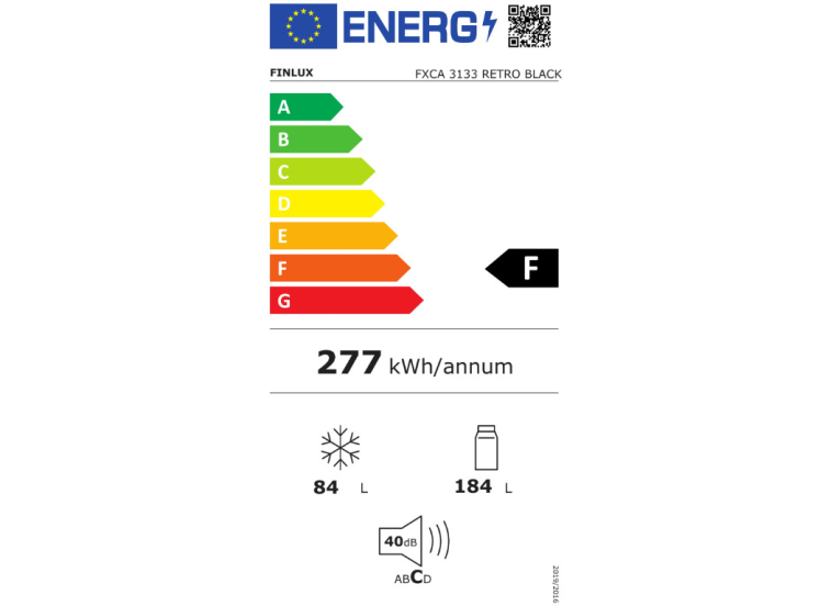 Ψυγειοκαταψύκτης μαύρος 268lt, FXCA 3133 Retro , Finlux | All4home Ψυγειοκαταψύκτης μαύρος 268lt, FXCA 3133 Retro , Finlux