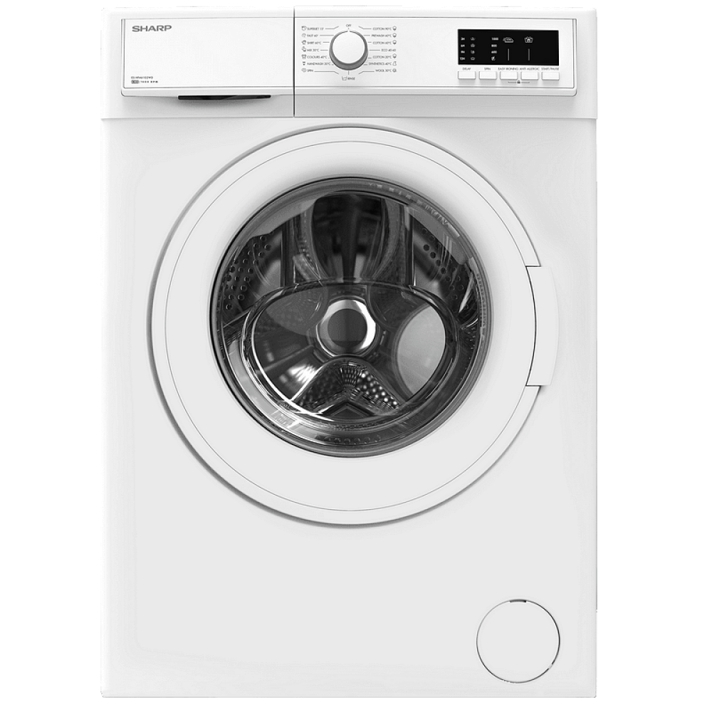 Πλυντήριο ρούχων 1000 στροφών, 6,00 kg, D, Λευκό,  ES-HFA6102WD, Sharp