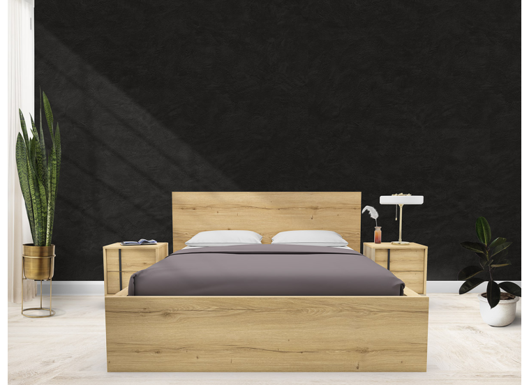 Κρεβάτι Διπλό Ξύλινο Bremo, 160x200 εκ., All4home Κρεβάτι Διπλό Ξύλινο Bremo, 160x200 εκ., All4home