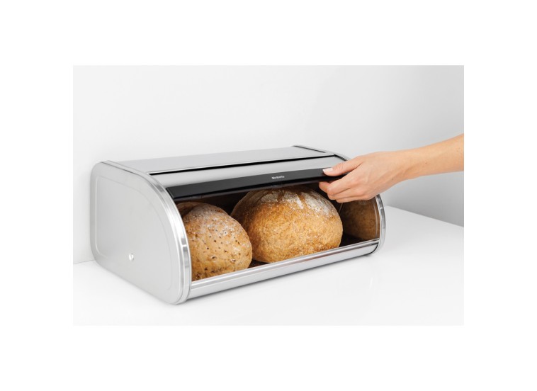 Ψωμιέρα με Καπάκι Μεταλλική σε Ασημί Χρώμα Roll Top Brabantia Ψωμιέρα με Καπάκι Μεταλλική σε Ασημί Χρώμα Roll Top Brabantia