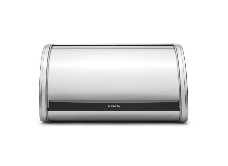 Ψωμιέρα με Καπάκι Inox Roll Top Medium Matt Steel Brabantia 