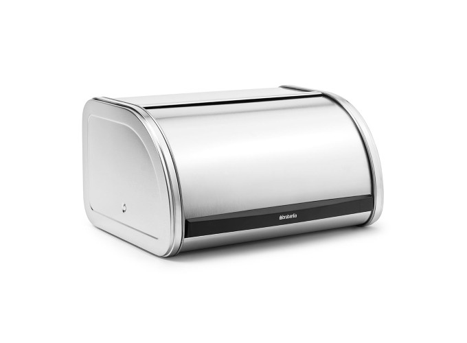 Ψωμιέρα με Καπάκι Inox Roll Top Medium Matt Steel Brabantia 