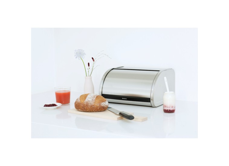 Ψωμιέρα με Καπάκι Inox Roll Top Medium Matt Steel Brabantia Ψωμιέρα με Καπάκι Inox Roll Top Medium Matt Steel Brabantia