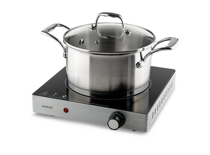 Επιτραπέζια Εστία Κεραμική Μονή Μαύρη MHP-2099IS, Muhler 