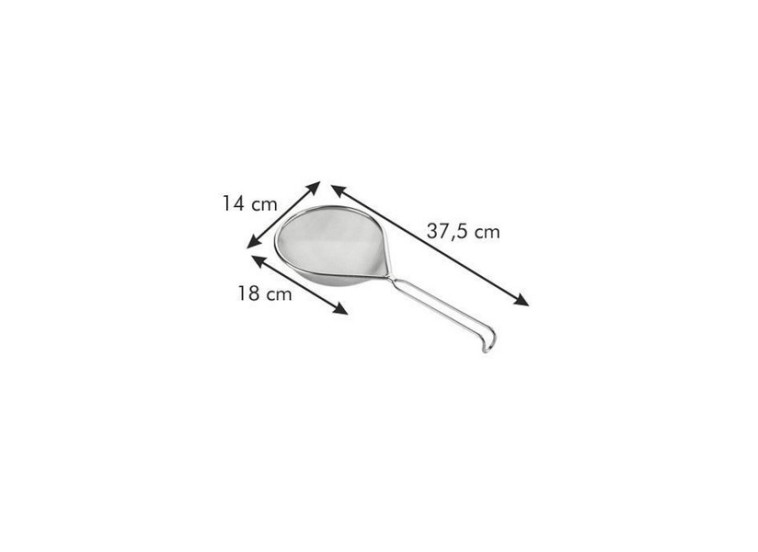 Επιμήκης Σουρωτήρι Ανοξείδωτο Grandchef 14x18cm Tescoma Επιμήκης Σουρωτήρι Ανοξείδωτο Grandchef 14x18cm Tescoma