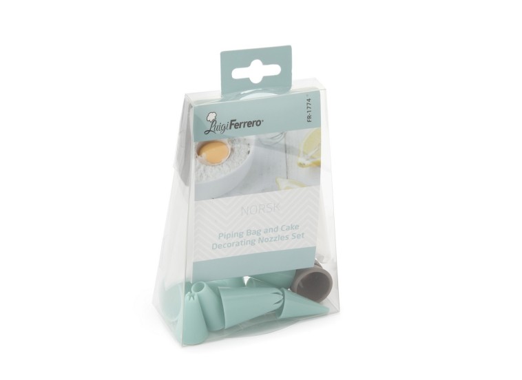 Piping Bag and Cake Decorating Nozzles Set Luigi Ferrero Norsk FR-1774 Piping Bag and Cake Decorating Nozzles Set Luigi Ferrero Norsk FR-1774