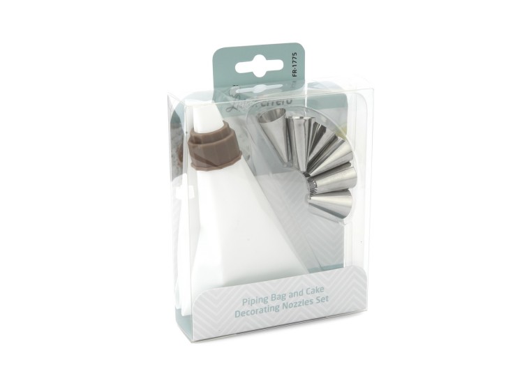 Piping Bag and Cake Decorating Nozzles Set Luigi Ferrero Norsk FR-1775 Piping Bag and Cake Decorating Nozzles Set Luigi Ferrero Norsk FR-1775