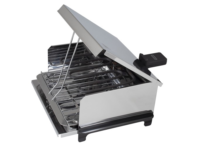 Επιτραπέζια Ηλεκτρική Ψησταριά Σχάρας 800W με Καπάκι 27x23εκ. Party Grill  TR202G Termomax 