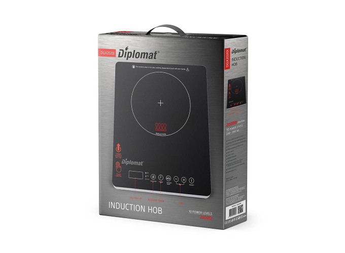 Επιτραπέζια Εστία Επαγωγική Μονή Μαύρη DGX2020I Diplomat 