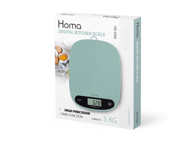 Ψηφιακή Ζυγαριά Κουζίνας 1gr/5kg Brown NORSK HS-05N HOMA  Ψηφιακή Ζυγαριά Κουζίνας 1gr/5kg Brown NORSK HS-05N HOMA