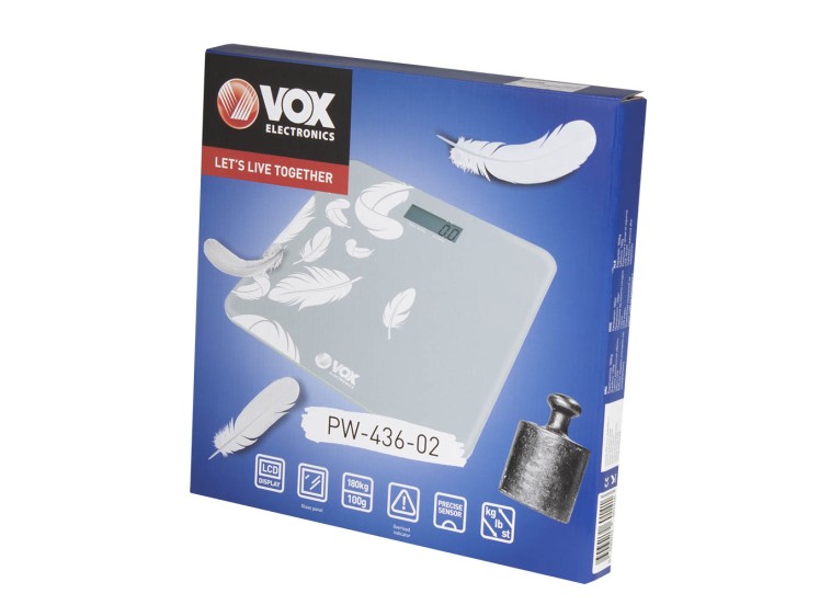 Ψηφιακή Ζυγαριά σε Γκρι χρώμα PW-436-02 Vox Electronics, 180kg Ψηφιακή Ζυγαριά σε Γκρι χρώμα PW-436-02 Vox Electronics, 180kg