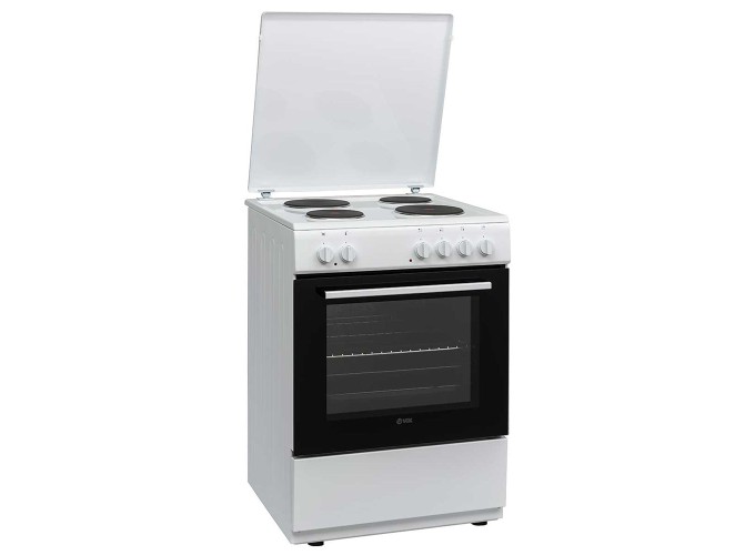Ηλεκτρική Κουζίνα 65lt με Εμαγιέ Εστίες Π60εκ. Λευκή EHT 6020WG, 4E VOX 