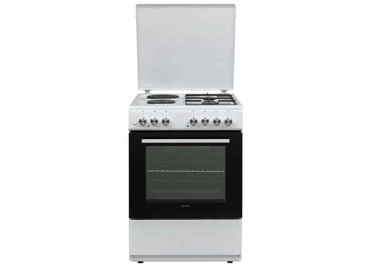 Ηλεκτρική Κουζίνα Ελεύθερη Μικτή GHT 6220W, 2G+2E VOX Ηλεκτρική Κουζίνα Ελεύθερη Μικτή GHT 6220W, 2G+2E VOX