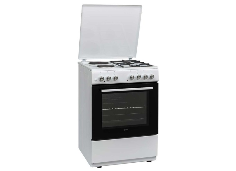 Ηλεκτρική Κουζίνα Ελεύθερη Μικτή GHT 6220W, 2G+2E VOX Ηλεκτρική Κουζίνα Ελεύθερη Μικτή GHT 6220W, 2G+2E VOX