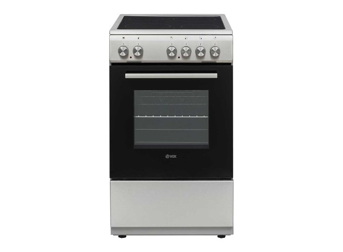  Κουζίνα Ελεύθερη με Κεραμικές Εστίες Inox CHT 5105IX, 4V VOX 