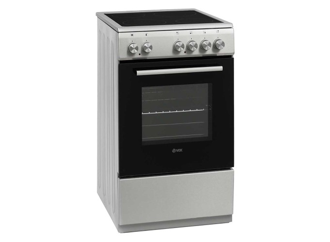  Κουζίνα Ελεύθερη με Κεραμικές Εστίες Inox CHT 5105IX, 4V VOX 