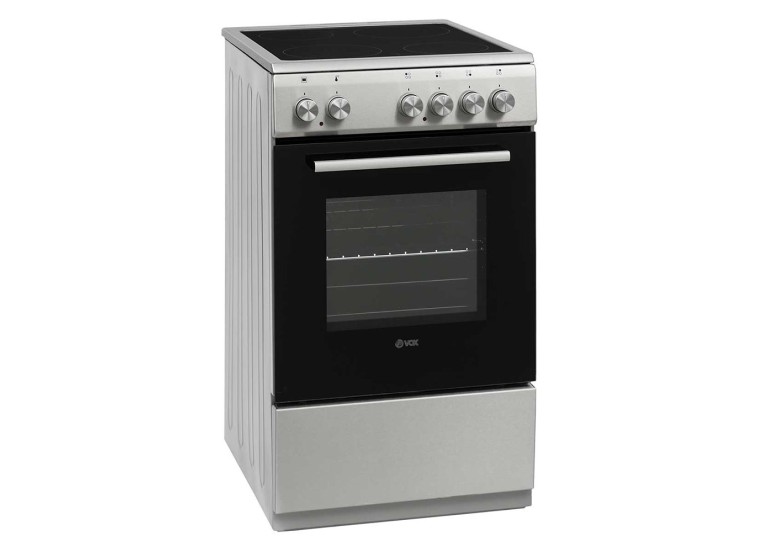  Κουζίνα Ελεύθερη με Κεραμικές Εστίες Inox CHT 5105IX, 4V VOX 