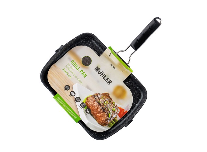 Γκριλιέρα από Χυτό Αλουμίνιο  MR-3410M 34x24cm Muhler 