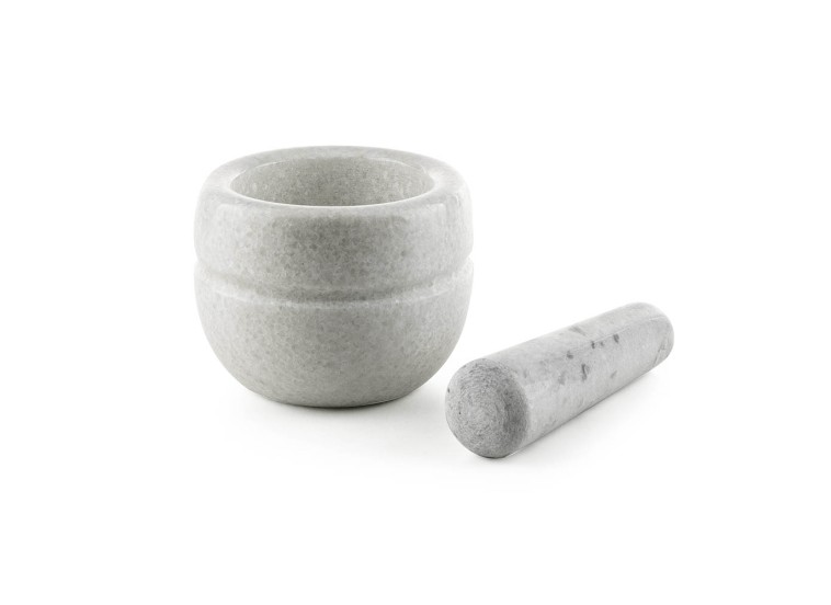 Mortar with pestle Luigi Ferrero FR-898W Ø8.9xH8cm, white Mortar with pestle Luigi Ferrero FR-898W Ø8.9xH8cm, white