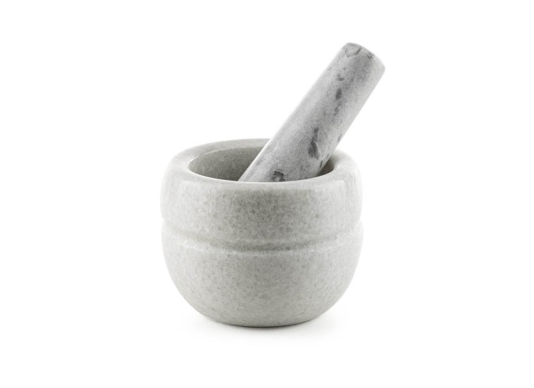 Mortar with pestle Luigi Ferrero FR-898W Ø8.9xH8cm, white