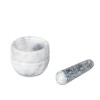 Mortar with pestle Luigi Ferrero FR-898GR Ø8.9xH8cm, light grey