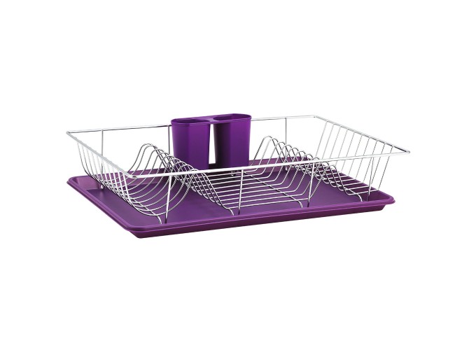 Πιατοθήκη Μεταλλική σε Μωβ Χρώμα 48x31x10cm Muhler 