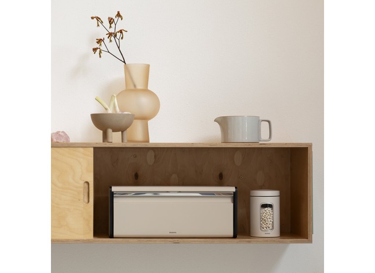 Ψωμιέρα με Καπάκι Μεταλλική Soft Beige Fall Front Brabantia Ψωμιέρα με Καπάκι Μεταλλική Soft Beige Fall Front Brabantia