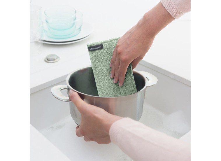 Microfibe Dish Cloths Brabantia Dark Grey/Light Grey/Jade Green, 3 Pcs Microfibe Dish Cloths Brabantia Dark Grey/Light Grey/Jade Green, 3 Pcs
