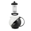 Τσαγιέρα Γυάλινη σε Μαύρο Χρώμα 1250ml MR-8126BJS Muhler 